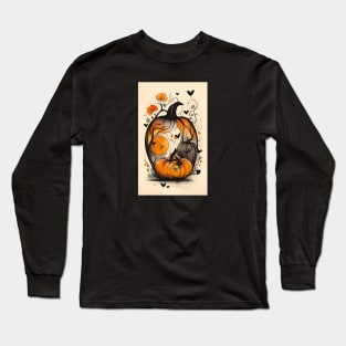 Halloween Pumkin Heart Long Sleeve T-Shirt